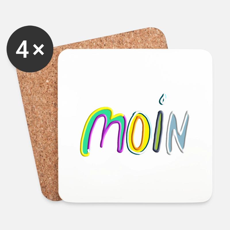 moin 8 - Untersetzer (4er-Set) - Weiß