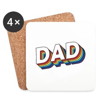 DAD - Coasters (set of 4) - white - Front