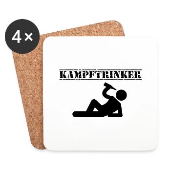 Kampftrinker - Untersetzer (4er-Set) - Weiß - Vorne