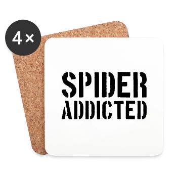 Spider Addicted - Tarantulas Spider Addicted - Coasters (set of 4) - white - Front