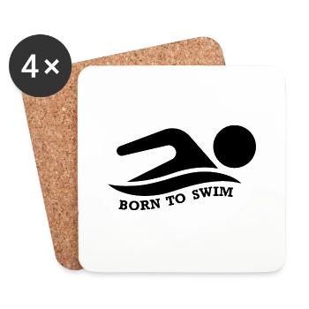 Triathlon Natation Bike Run Marathon - Dessous de verre (lot de 4) - blanc - Devant