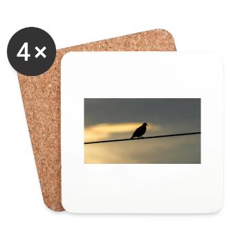 pigeon - Dessous de verre (lot de 4) - blanc - Devant
