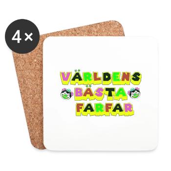 Bestgrandmother grandmother grandfather grandfather birthday family - Coasters (set of 4) - white - Front