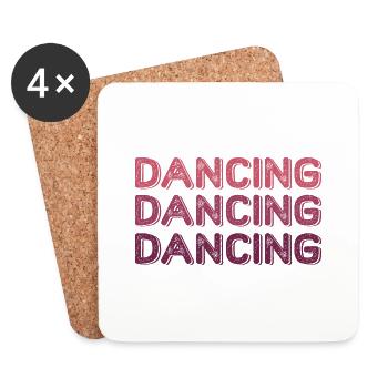 Dancing Dance Music - Untersetzer (4er-Set) - Weiß - Vorne