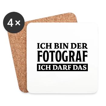 Fotograf Spruch Foto Lustiges Fotograf Geschenk - Untersetzer (4er-Set) - Weiß - Vorne