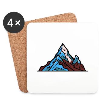 Mountains Symbol - Coasters (set of 4) - white - Front