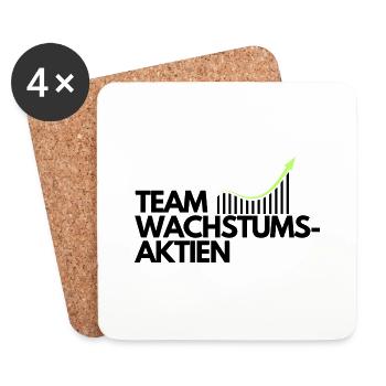 Team Wachstumsaktien - Untersetzer (4er-Set) - Weiß - Vorne