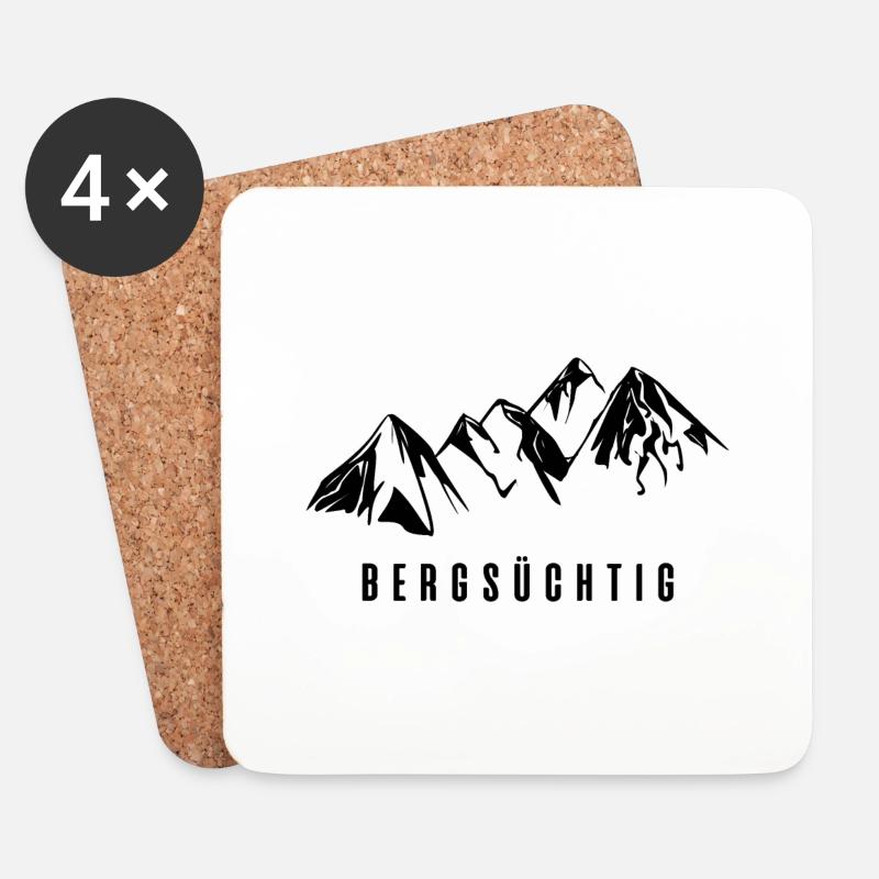 bergsüchtig - Untersetzer (4er-Set) - Weiß