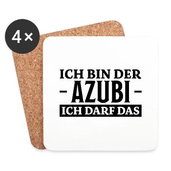 Azubi Spruch Lehrling Job Lustiges Azubi Geschenk - Untersetzer (4er-Set) - Weiß - Vorne