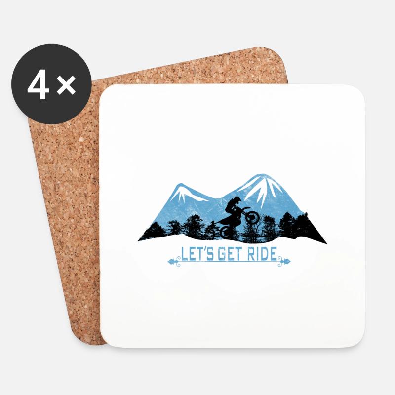 LOS GEHT'S - Untersetzer (4er-Set) - Weiß