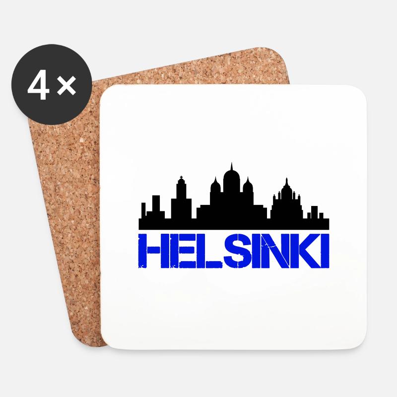 helsinki - Untersetzer (4er-Set) - Weiß
