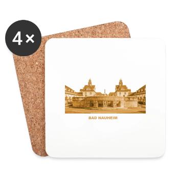 Bad Nauheim Sprudelhof Wetteraukreis Hessen - Dessous de verre (lot de 4) - blanc - Devant