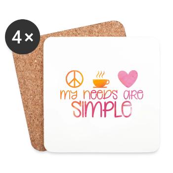 Café Détente - Coasters (set of 4) - white - Front
