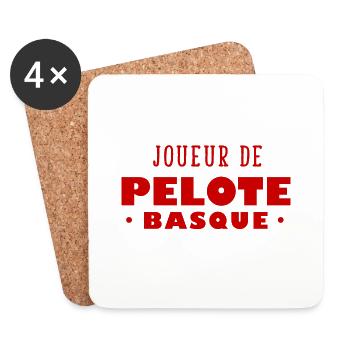 Pelote basque sport euskadi - Dessous de verre (lot de 4) - blanc - Devant