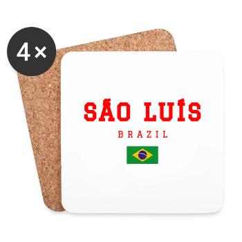 Sao Luis Brasilien - Untersetzer (4er-Set) - Weiß - Vorne