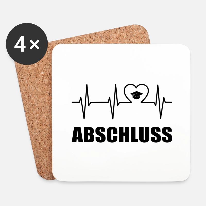 Abschluss - Untersetzer (4er-Set) - Weiß