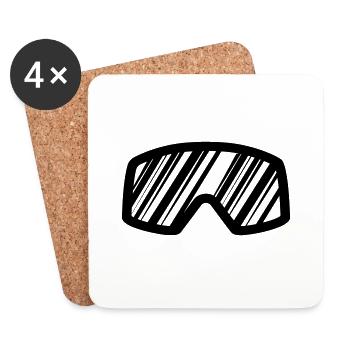 Lunettes de ski - Dessous de verre (lot de 4) - blanc - Devant