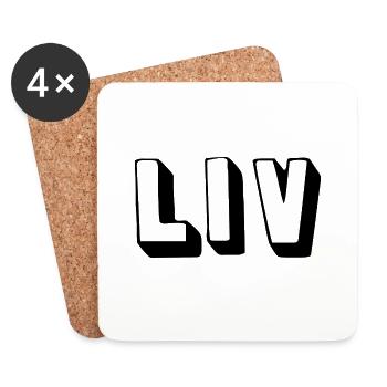 Name - Liv - Coasters (set of 4) - white - Front