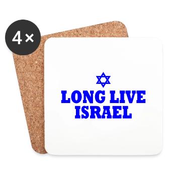 Long live israel - Dessous de verre (lot de 4) - blanc - Devant