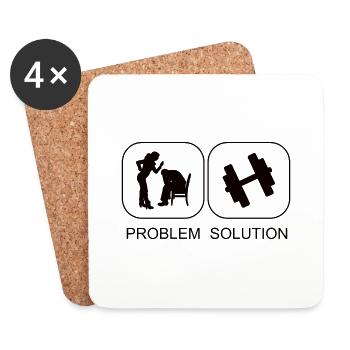 Fitness Sports Bodybuilding Athletes Fitness Sports - Coasters (set of 4) - white - Front