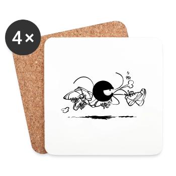 Beth l'araignée -le running (version sans texte) - Dessous de verre (lot de 4) - blanc - Devant