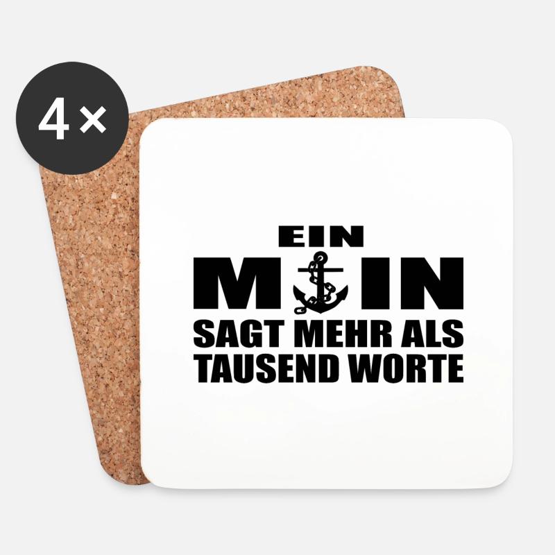 Moin - Untersetzer (4er-Set) - Weiß