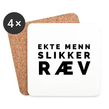 Echte Männer lecken den Arsch - Untersetzer (4er-Set) - Weiß - Vorne