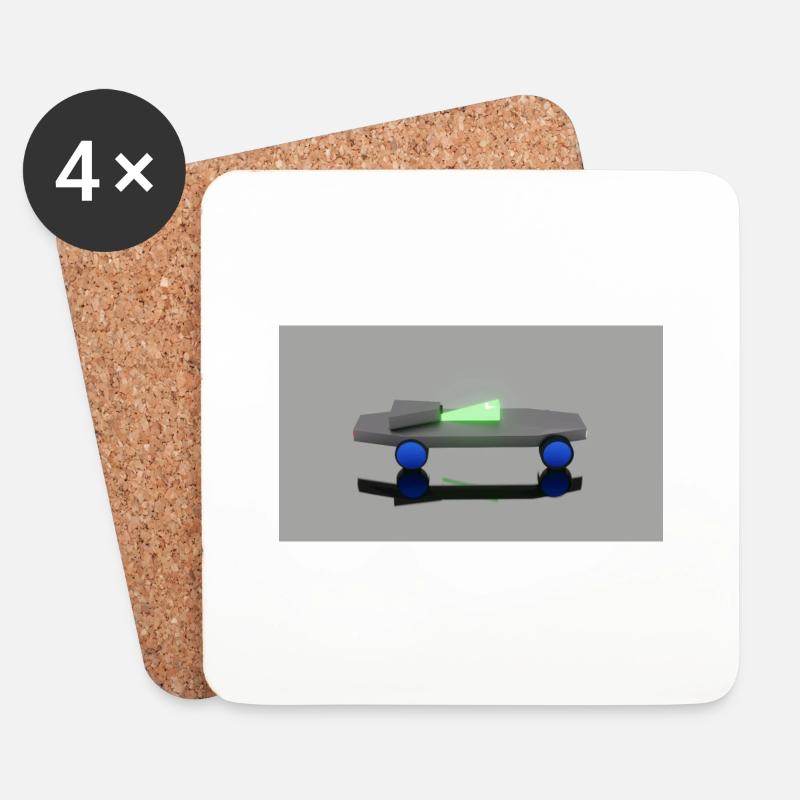Neon Auto - Untersetzer (4er-Set) - Weiß