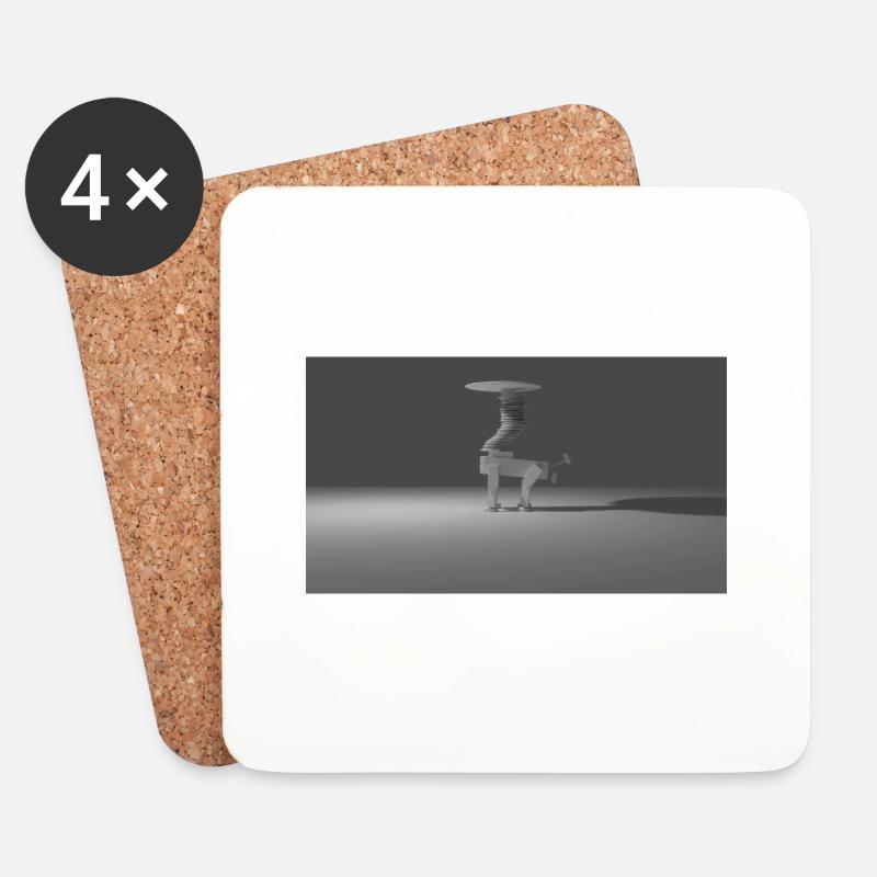 Giraffe - Untersetzer (4er-Set) - Weiß