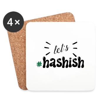 Lets hashish - Coasters (set of 4) - white - Front