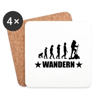 Wandern - Untersetzer (4er-Set) - Weiß - Vorne