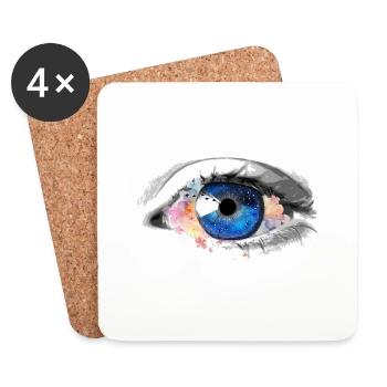 eye œil 2024 Beautiful - Dessous de verre (lot de 4) - blanc - Devant