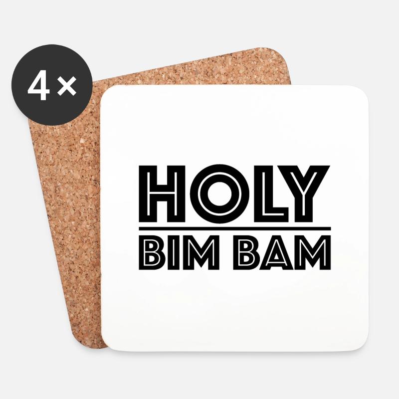 Heiliger Bim Bam | lustige Sprüche, Sarkasmus - Untersetzer (4er-Set) - Weiß