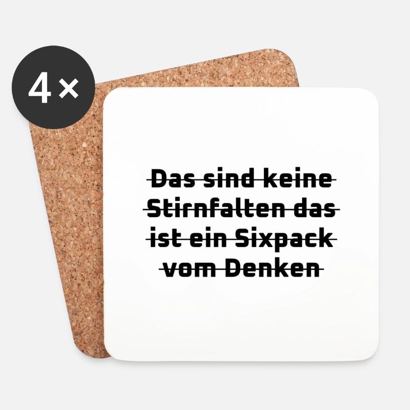 witzige sprüche - Untersetzer (4er-Set) - Weiß