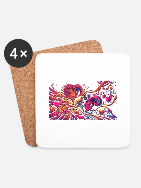 Valentine’s Day - Coasters (set of 4) - white