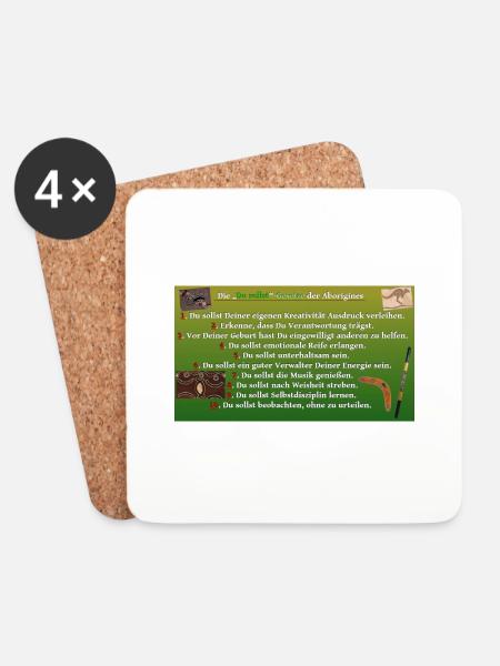 Aborigines-Gesetze - Untersetzer (4er-Set) - Weiß