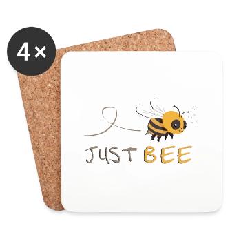 Just Bee - Soyez vous-même ! - Dessous de verre (lot de 4) - blanc - Devant