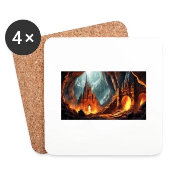 beautiful mythical places – Avalon - Coasters (set of 4) - white - Front
