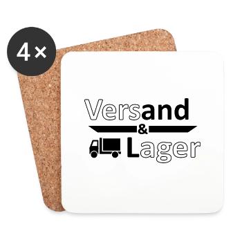 Versand und Lager - Versager-Arbeit Humor Vers.2 - Untersetzer (4er-Set) - Weiß - Vorne