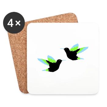 Hummingbird 02 - Coasters (set of 4) - white - Front
