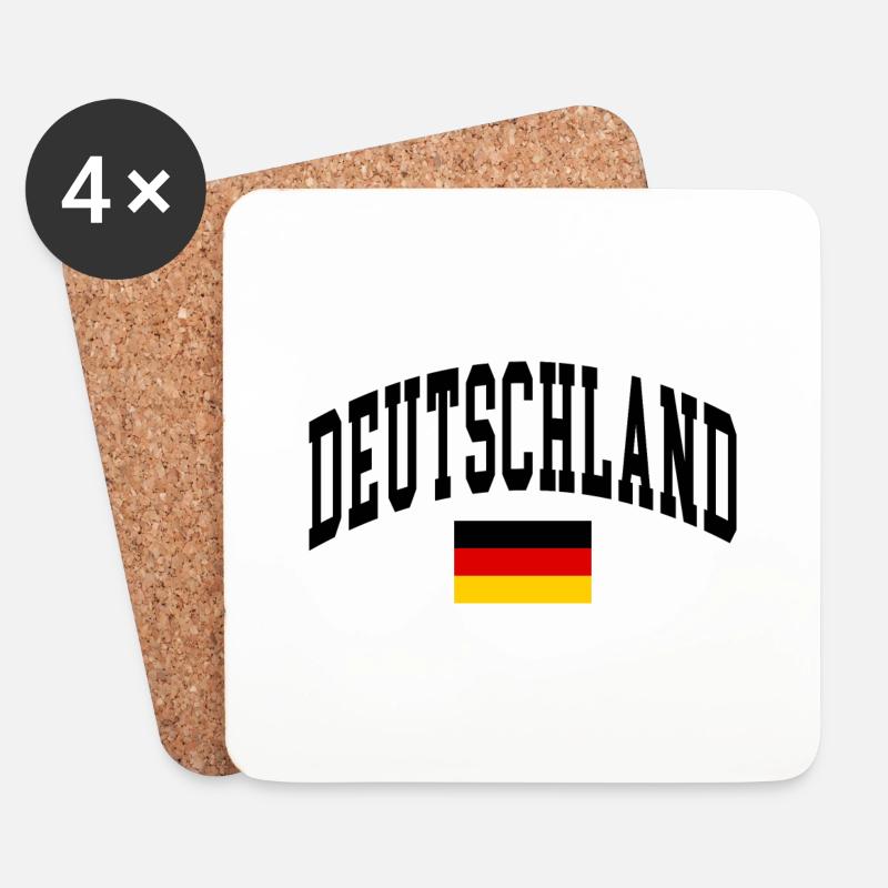 Deutschland - Untersetzer (4er-Set) - Weiß
