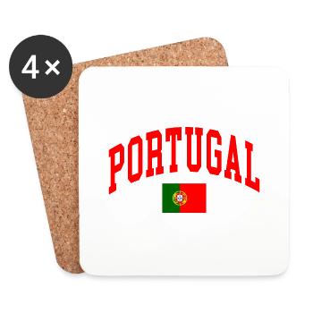 Portugal - Dessous de verre (lot de 4) - blanc - Devant
