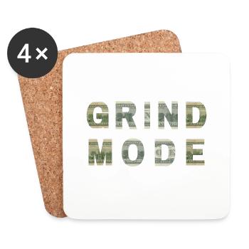 Grind Mode Dollar Bill Texture Motivation - Untersetzer (4er-Set) - Weiß - Vorne