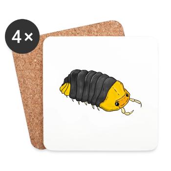 Cubaris sp Rubber Ducky, Nature Isopod Oase - Untersetzer (4er-Set) - Weiß - Vorne