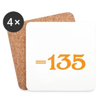 45 + 45 = 135 34 - Dessous de verre (lot de 4) - blanc - Devant