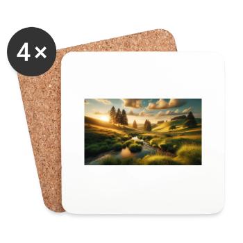 Landscape - Coasters (set of 4) - white - Front