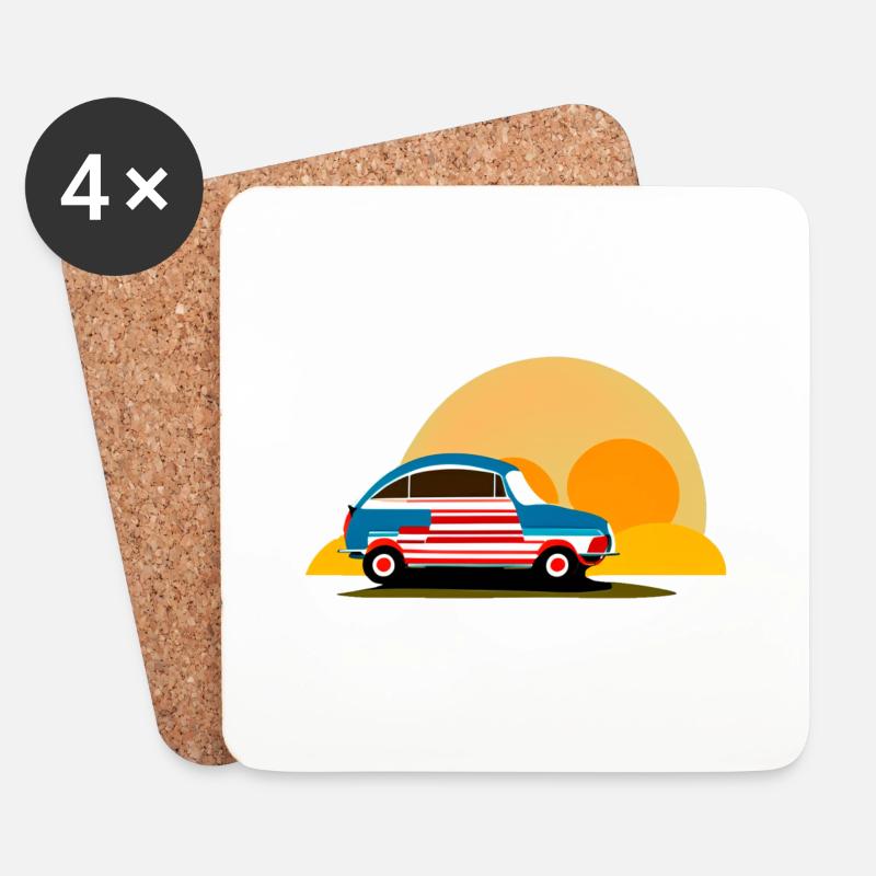 into the sunset - Coasters (set of 4) - white