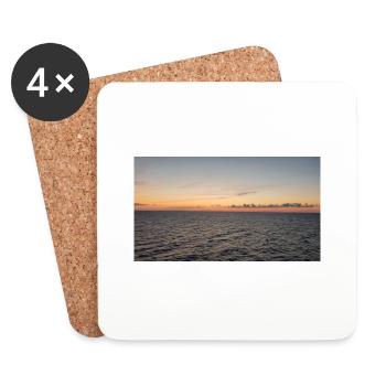 Sonnenuntergang Meer - Untersetzer (4er-Set) - Weiß - Vorne