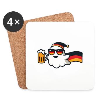 Boo Geist Bier DE - Untersetzer (4er-Set) - Weiß - Vorne