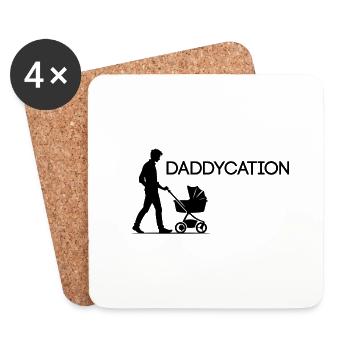 Daddycation - Coasters (set of 4) - white - Front